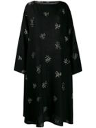 Apuntob Patterned Relaxed Fit Dress - Black