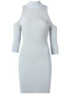 Cecilia Prado - Knit Cold Shoulder Dress - Women - Spandex/elastane/viscose - M, Grey, Spandex/elastane/viscose