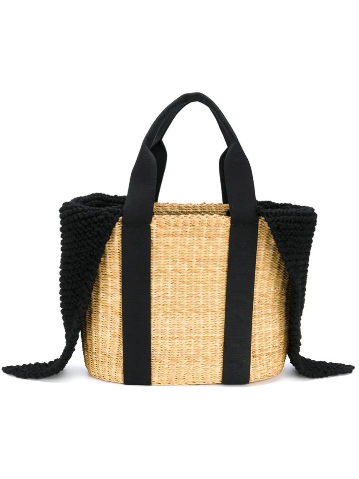 Muun Knit Top Woven Tote - Nude & Neutrals