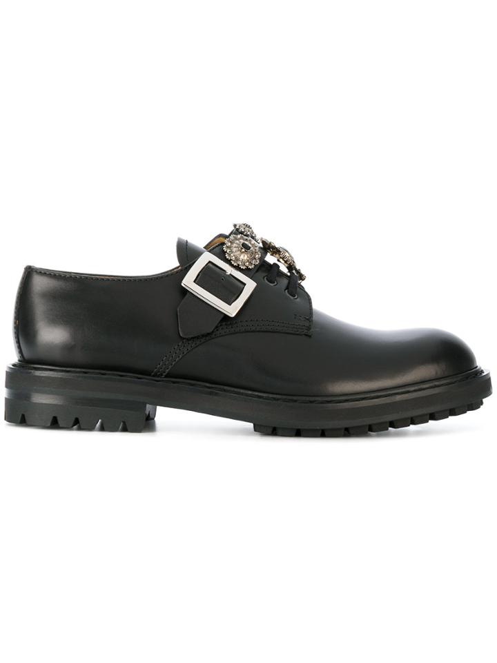 Alexander Mcqueen Buckle Brogues - Black