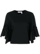 See By Chloé Flared Cuff T-shirt - Black