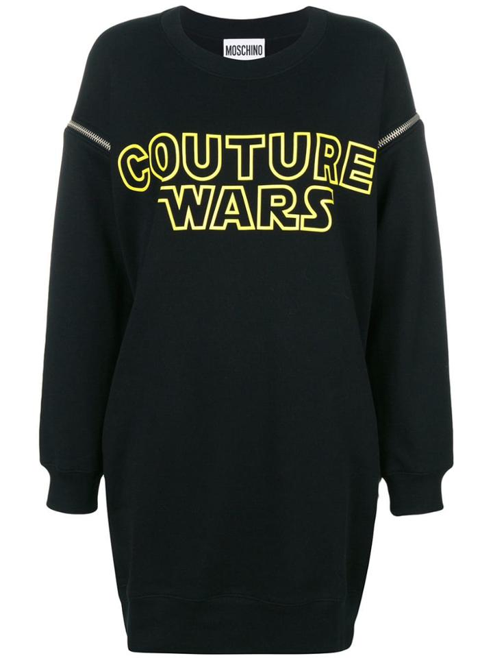 Moschino Couture Wars Sweatshirt Dress - Black