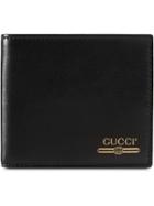 Gucci Gucci Logo Leather Coin Wallet - Black