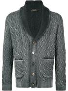 Gabriele Pasini Cable Knit Shawl Collar Cardigan - Grey