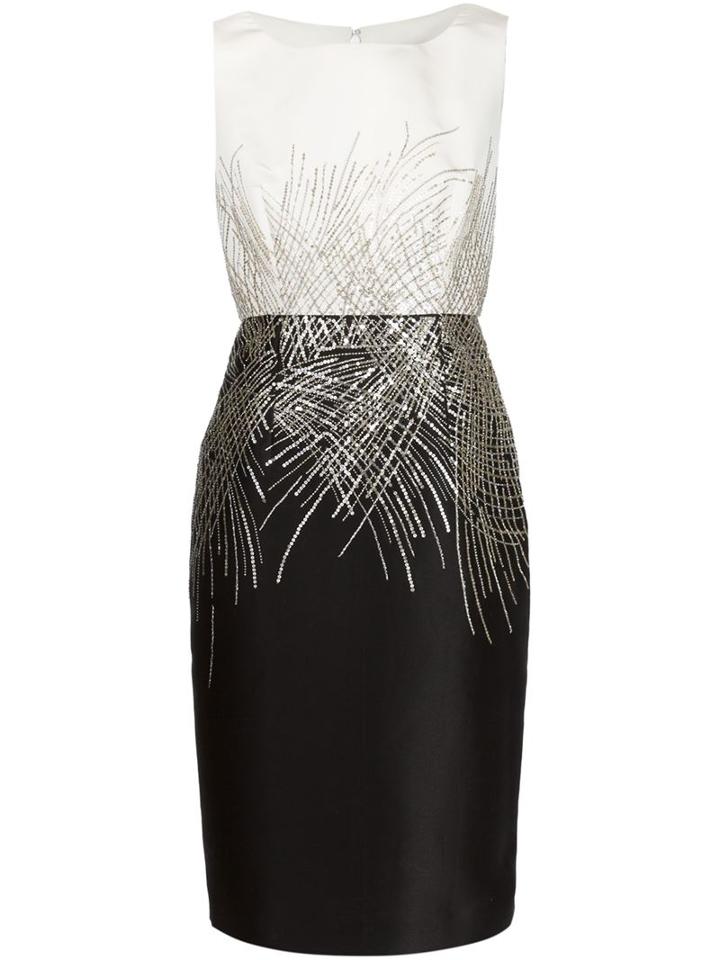 Carolina Herrera Sequinned Bi-colour Dress