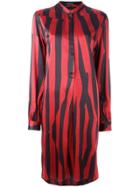 Ann Demeulemeester Blanche Striped Button Front Dress - Red