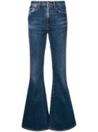 Marcelo Burlon County Of Milan Side Stripe Flared Jeans - Blue