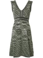 M Missoni V-neck Dress, Women's, Size: 40, Black, Viscose/polyamide/metallic Fibre/cotton