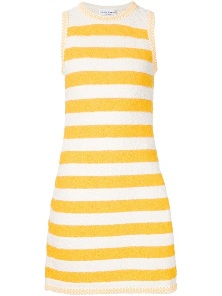 Sonia Rykiel Striped Bouclé Dress - Yellow & Orange