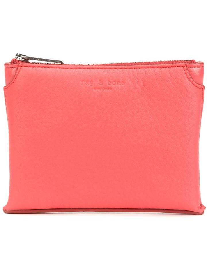 Top Zip Purse, Women's, Red, Calf Leather, Rag & Bone