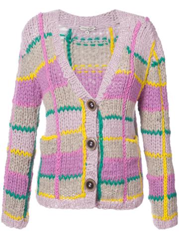 Natasha Zinko - Checked Cardigan - Women - Wool/alpaca - M, Wool/alpaca