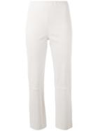 By Malene Birger - 'florentina' Cropped Trousers - Women - Lamb Skin - 40, Women's, White, Lamb Skin
