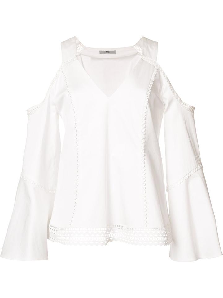 Zac Zac Posen 'jordy' Blouse, Women's, Size: 6, White, Cotton/spandex/elastane