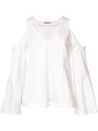 Zac Zac Posen 'jordy' Blouse, Women's, Size: 6, White, Cotton/spandex/elastane