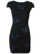 Philipp Plein Alien Dress, Women's, Size: L, Black, Viscose/polyester/spandex/elastane