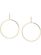 Ileana Makri 18kt Yellow Gold Xl Baguette Bar Diamond Hoops