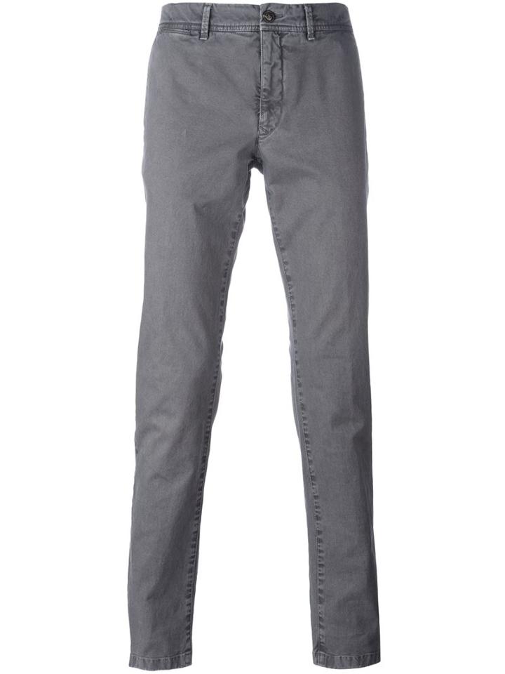 Moncler Classic Chinos, Men's, Size: 50, Grey, Cotton/spandex/elastane