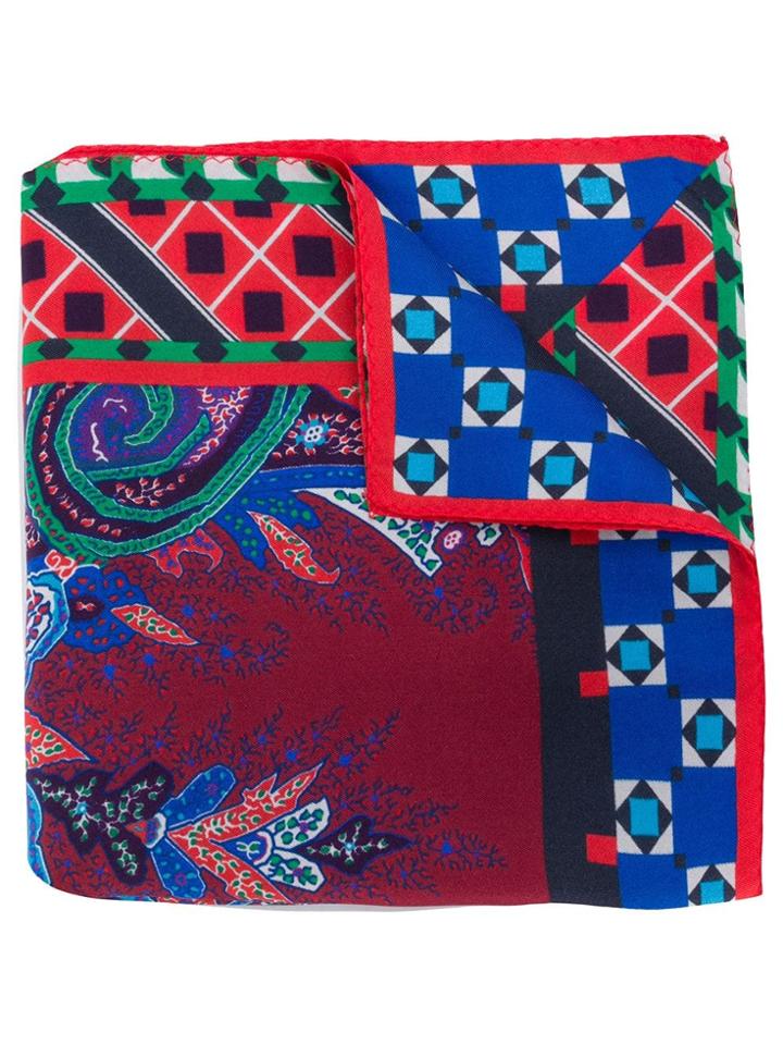 Etro Paisley-print Pocket Square - Red