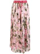 Dolce & Gabbana Floral Pleated Skirt - Pink & Purple