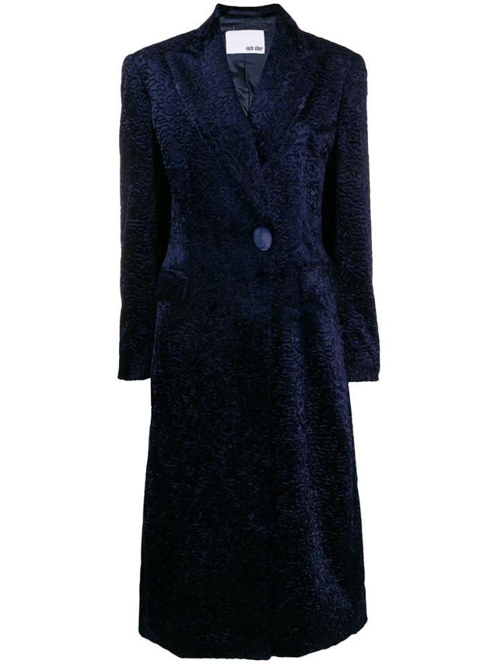 Each X Other Vegan Leather Blazer Coat - Blue