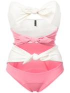 Lisa Marie Fernandez - Knotted Swimsuit - Women - Nylon/spandex/elastane - I, Pink/purple, Nylon/spandex/elastane