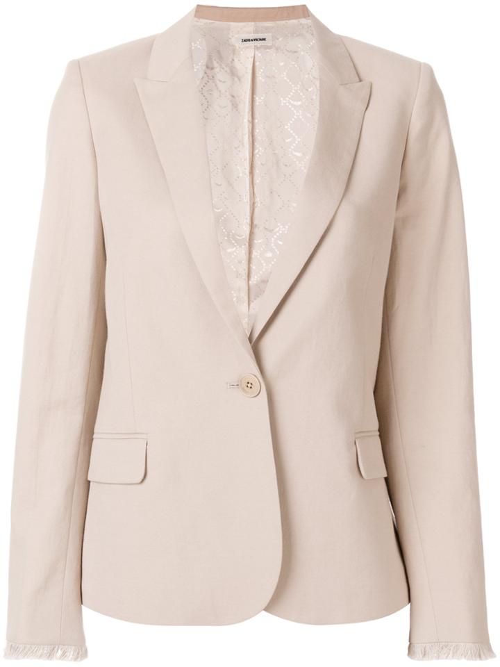Zadig & Voltaire Victor Frange Blazer - Nude & Neutrals