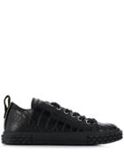 Giuseppe Zanotti Croc Effect Sneakers - Black