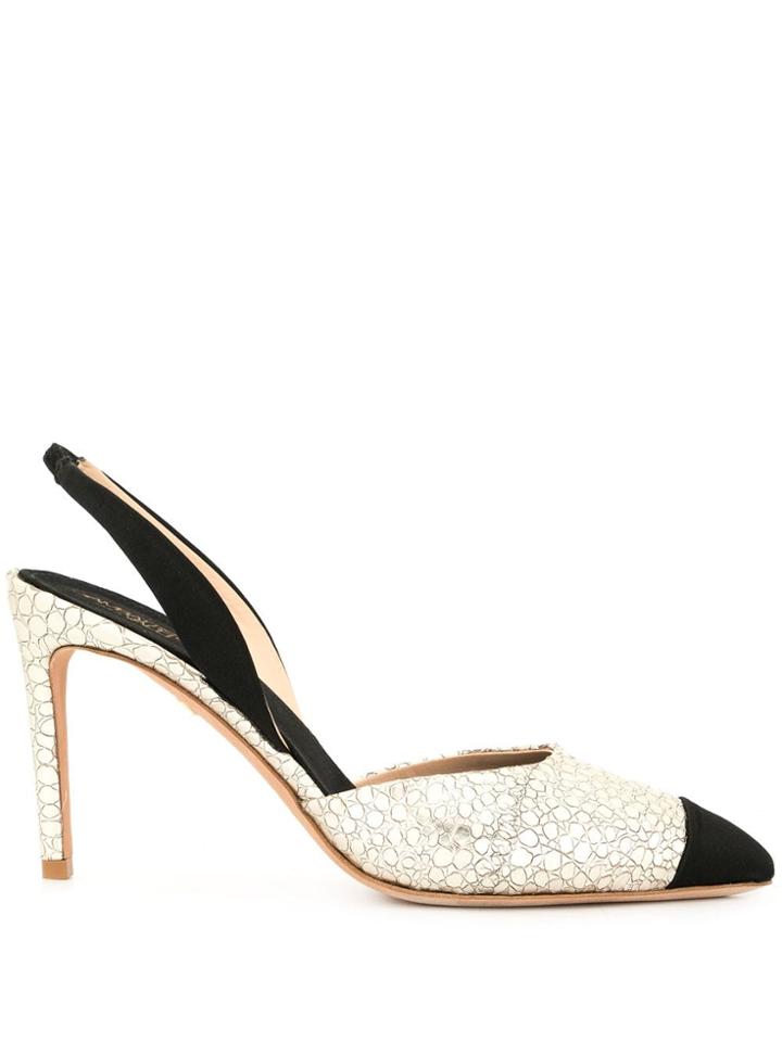 Giambattista Valli Panelled Slingback Pumps - Gold