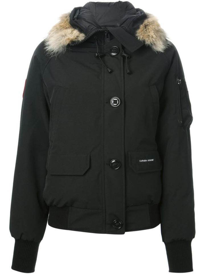 Canada Goose 'chilliwack' Bomber, Women's, Size: Xs, Black, Cotton/feather Down/nylon/coyote Fur