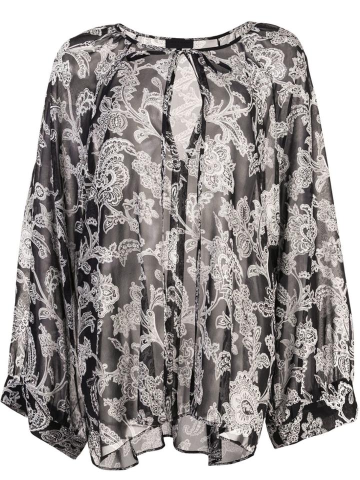 Nili Lotan Paisley Print Blouse - Black