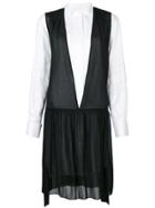 Burberry Dropped-waist Shirt Dress - White
