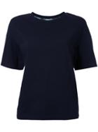 Muveil Back Print T-shirt, Women's, Size: 38, Blue, Cotton/polyester