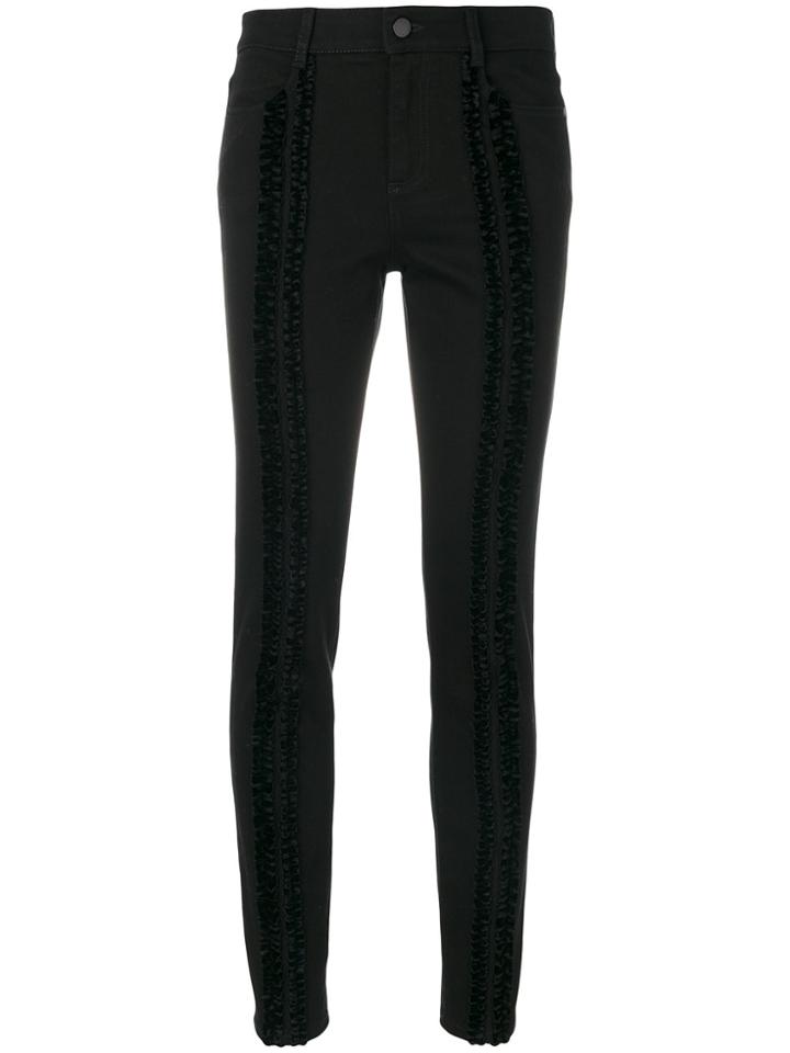 Stella Mccartney Ruffle-trimmed Skinny Jeans - Black
