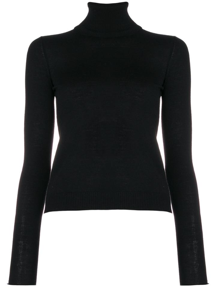 Pierantoniogaspari Ribbed Turtleneck Sweater - Black