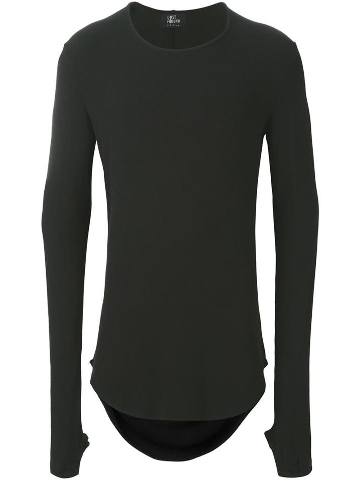 Lost & Found Ria Dunn Curved Hem Jumper, Men's, Size: Medium, Black, Spandex/elastane/modal/cashmere