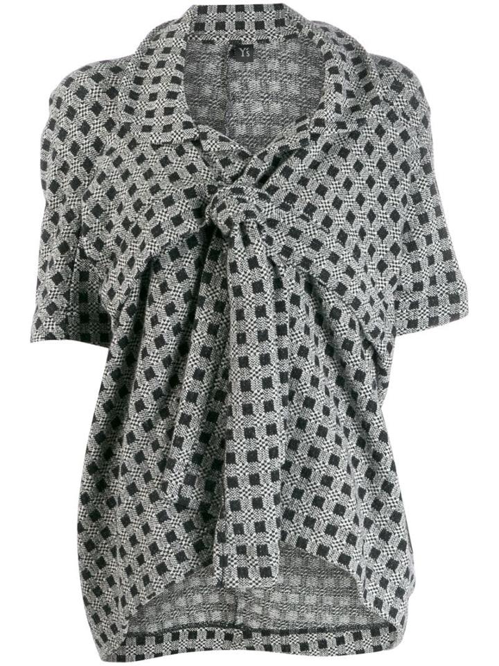 Yohji Yamamoto Pre-owned Patterned Knot Detail Jacket - Black