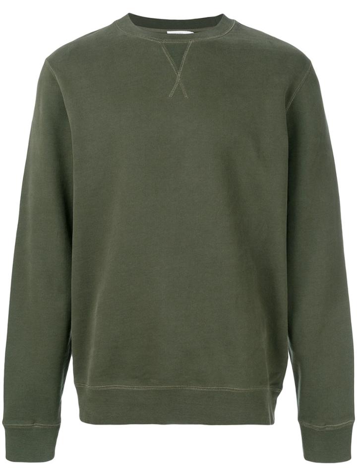 Sunspel Crew Neck Sweatshirt - Green