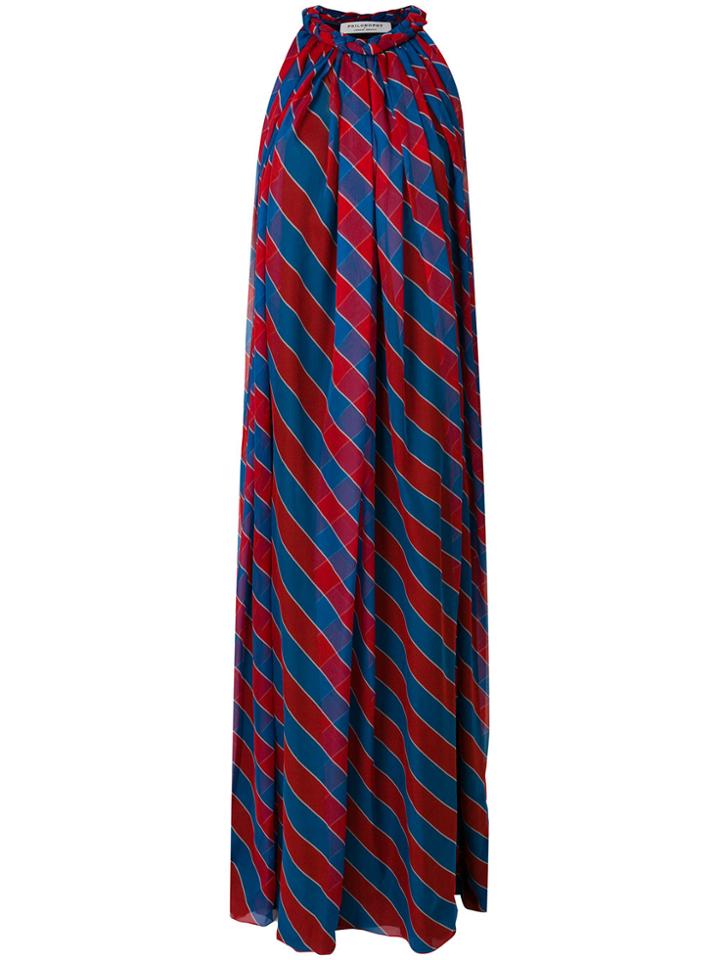Philosophy Di Lorenzo Serafini Oversized Festival Maxi Dress - Blue