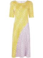 Dvf Diane Von Furstenberg Printed Midi Dress - Yellow