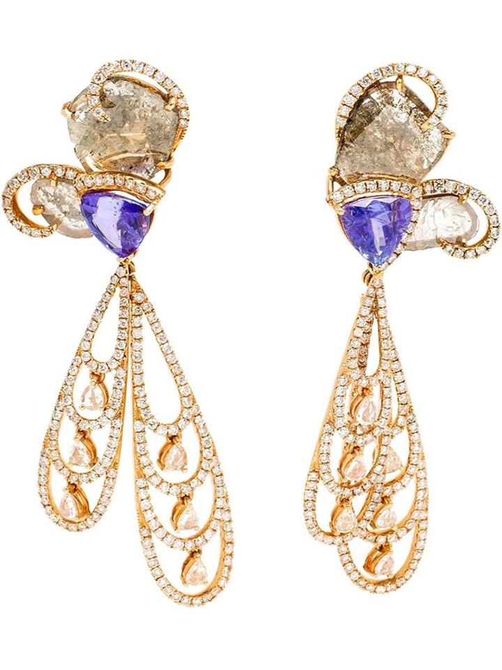 Saqqara Diamond Dragonfly Earrings