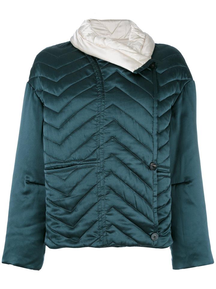 Isabel Marant Hector Padded Shell Jacket, Women's, Size: 38, Grey, Silk/cotton/polyester