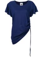 Twin-set Ruffled Sleeves T-shirt - Blue
