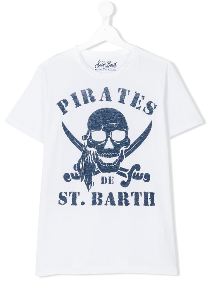 Mc2 Saint Barth Kids Teen Pirate Motif T-shirt - White