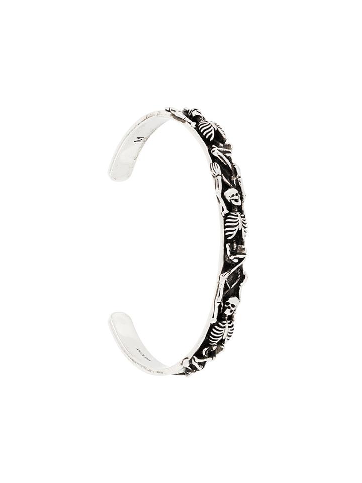 Alexander Mcqueen Skeleton Cuff Bracelet - Metallic