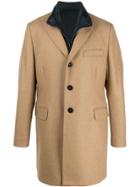 Fay Fitted Single-breasted Coat - Neutrals