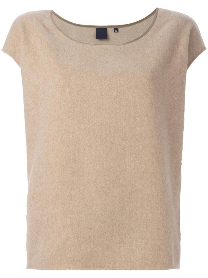 Aspesi Boat Neck Knitted Top, Women's, Size: 36, Nude/neutrals, Silk/cashmere