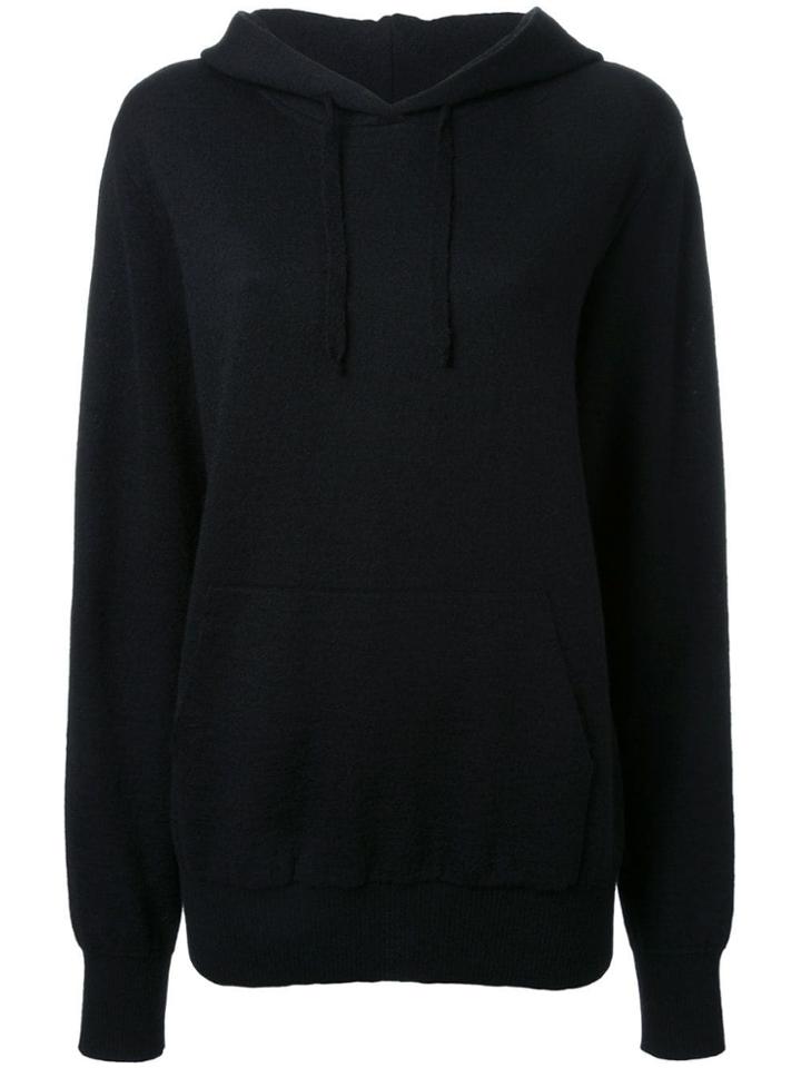 Rito Drawstring Front Pocket Hoodie - Black