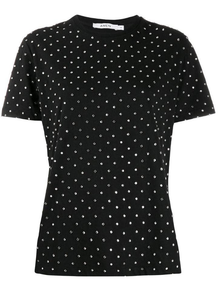 Amen Diamanté T-shirt - Black