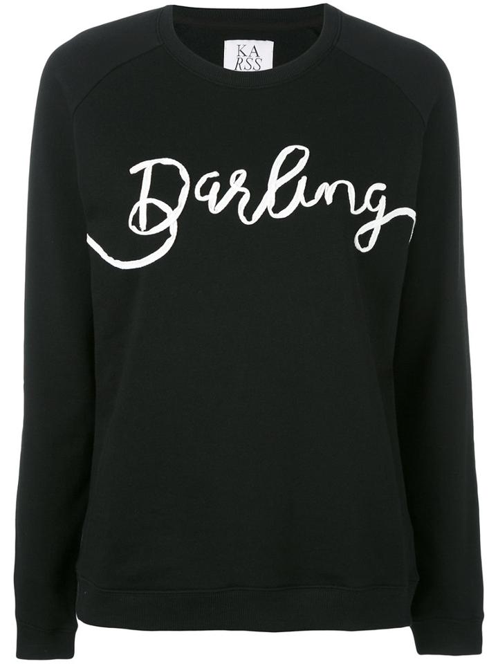 Zoe Karssen - Darling Sweatshirt - Women - Cotton - M, Black, Cotton