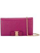 Salvatore Ferragamo - Vara Cross Body Bag - Women - Calf Leather - One Size, Women's, Pink/purple, Calf Leather